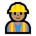 👷🏽‍♂️ man construction worker: medium skin tone display on Windows